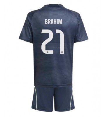 Real Madrid Brahim Diaz #21 Udebanetrøje Børn 2025-26 Kortærmet (+ Korte bukser)